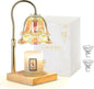 Candle Warmer Lamp with Timer: Iridescent Flower Candle Warming Lamp with 2 Bulbs Height Adjustable Wax Warmer Dimmable Home Decor Mom Birthday Gift for Women