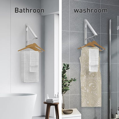 Valet Hook Drying Rack Clothes Hanger Folding Coat Racks Aluminum Home Storage Organiser Space Savers 2 Packs