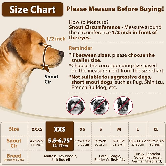 Crazy Felix Nylon Dog Muzzle for Small Medium Large Dogs Dachshund Beagle Poodle Labrador, Air Mesh Breathable and Drinkable Pet Mouth Guard for Anti-Biting Chewing Scavenging(XXS, Blue)-Mewly Pet