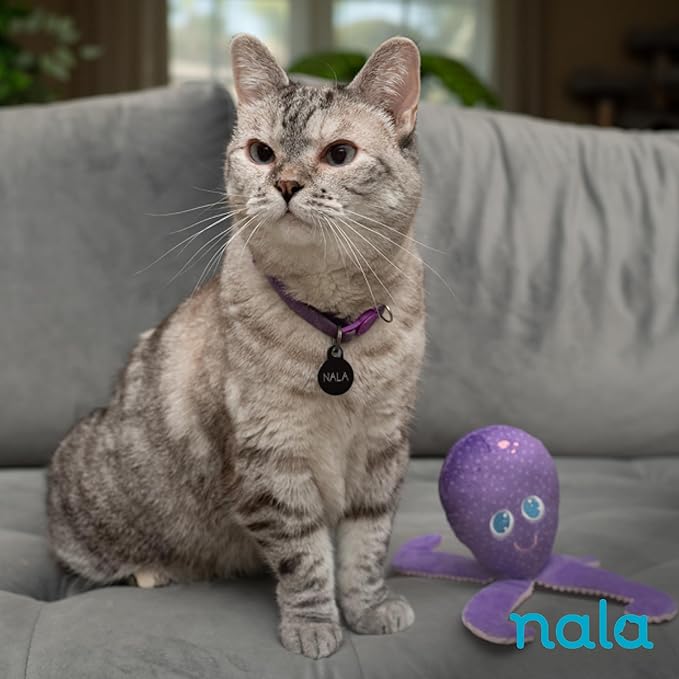 Caitec Presents Nala Cat Ollie The Octopus - Catnip Toy - Interactive Cat Toy - Chew Toy - Pillow Toy, 2 Pack-Mewly Pet
