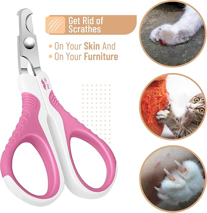 Mr. Pen Cat Nail Trimmer - Pink, Cat & Dog Nail Clippers, Kitten & Small Dog Claw Trimmer-Mewly Pet