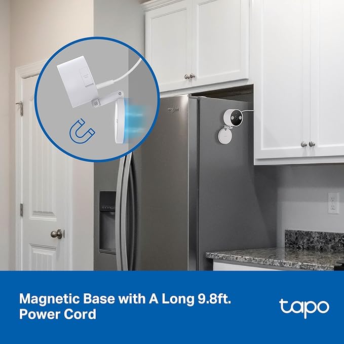 Tapo by TP-Link 2K QHD Security Camera Indoor/Outdoor, 2024 PCMag Editor's Choice, Color Night Vision, Free Person/Pet/Vehicle Detection, Baby Monitor, Local/Cloud Storage, IP66, Dual-Spotlight(C120)-Mewly Pet