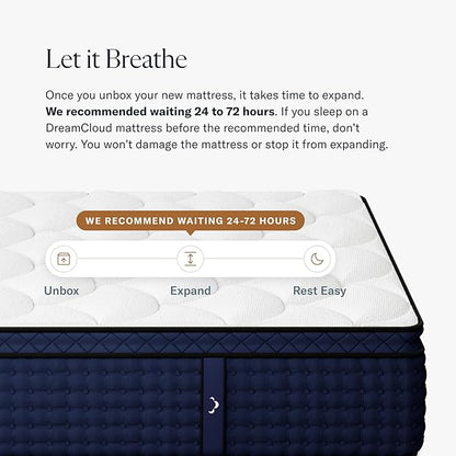 DreamCloud Premier Rest 14" Twin XL Mattress - Luxury Hybrid Memory Foam - 365 Night Trial - Premium Pressure-Relieving Layers - Forever Warranty - Mattress in a Box - CertiPUR-US Certified