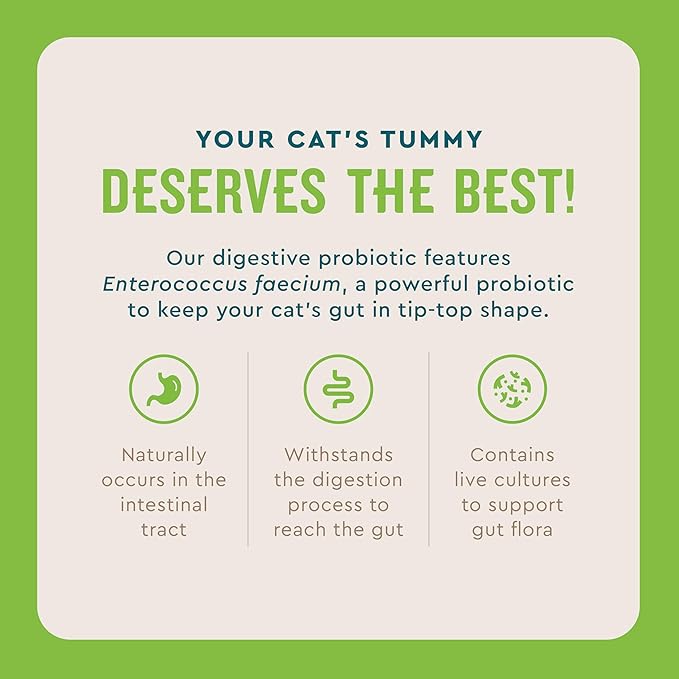 VetIQ Probiotic Powder for Cats, Compare to Fortiflora Probiotic Powder*, Treats Diarrhea and Food Sensitivity, Chicken Flavored Single Serve Packets for Indoor and Outdoor Cats, 30 Count-Mewly Pet