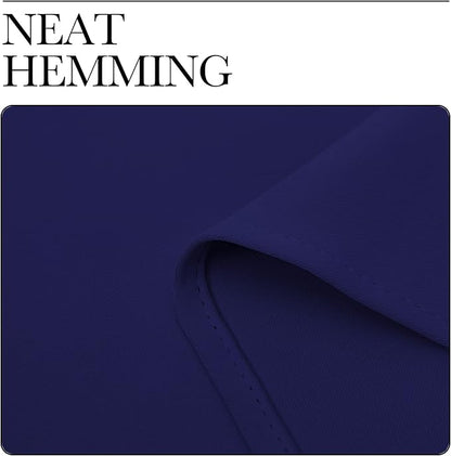 NICETOWN Window Drapes Long Curtains - Living Room Panels Grommet Top Window Treatment for Hall & Guest Room (Navy Blue, 42 inches Wide x 90 inches Long, 2 Pieces)