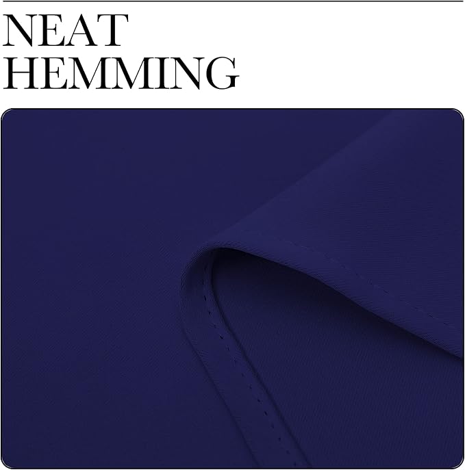 NICETOWN Navy Blue Blackout Curtains 102 inches Length for Living Room, 2 Panels, 55" Wide, Thermal Insulated Long Drapes for Large Window