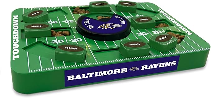 Pets First NFL Baltimore Ravens Large Puzzle Treat Toy for Dogs - Interactive Slow Feeding Toy, New Large Size-Mewly Pet