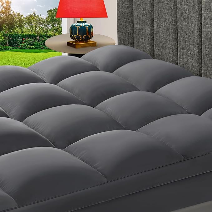 CHOKIT California King Mattress Topper, Extra Thick Pillow Top Mattress Pad for Back Pain Relief, Cooling Bed Topper Mattress Cover with 8-21 Inch Deep Pocket