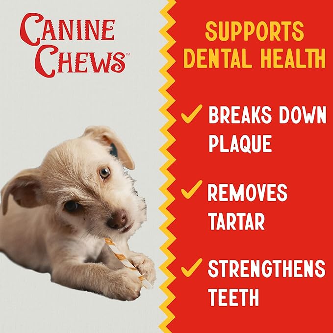 Canine Chews Chicken-Wrapped Rawhide Twists for Dogs - Pack of 100 U.S.A. Sourced Chicken Wrapped Rawhide Dog Treats, Sticks for Dogs - Premium & Natural Beefhide Chews-Mewly Pet