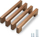 Walnut Square 5 in 10 pcs Wooden Drawer Pulls Handle pulls for cabinets Kitchen Cabinet Drawer pulls Cabinet Door Pull