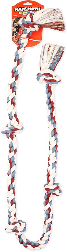Mammoth Flossy Chews Color Rope Tug – Premium Cotton-Poly Tug Toy for Dogs – Interactive Dog Rope Toy – Tug Dog Chew Toy-Mewly Pet