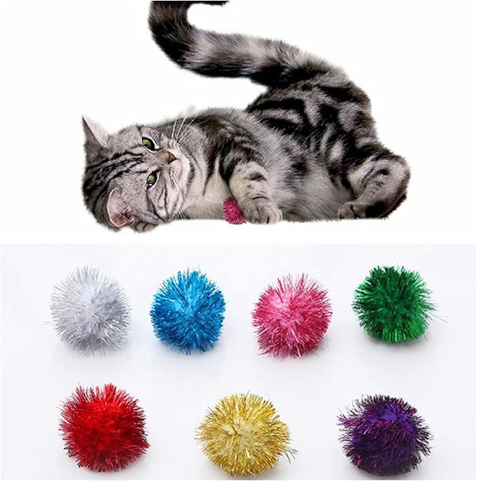 ISMARTEN 45-Piece Cat Toy Set - Springs, Balls, Tube, Pom Poms for Kittens to Swat, Bite, Hunt (Random Color)-Mewly Pet