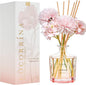 COCORRÍNA Reed Diffuser - Sandalwood Rose 8.5oz Flower Reed Diffuser Set with 8 Sticks, Home Fragrance Reed Diffuser for Home Bedroom Office Bathroom Shelf Decor (Master Collection)