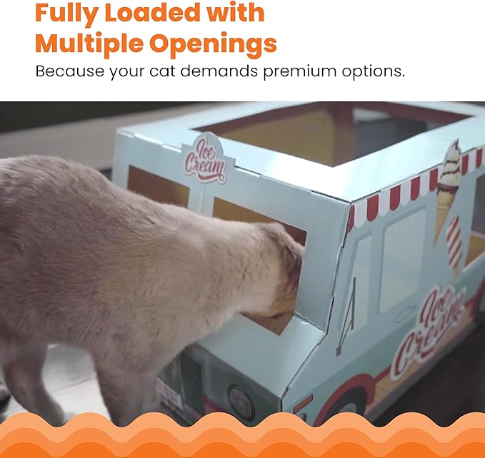 Catstages Kitty Cat Play Condo Ice Cream Truck-Mewly Pet
