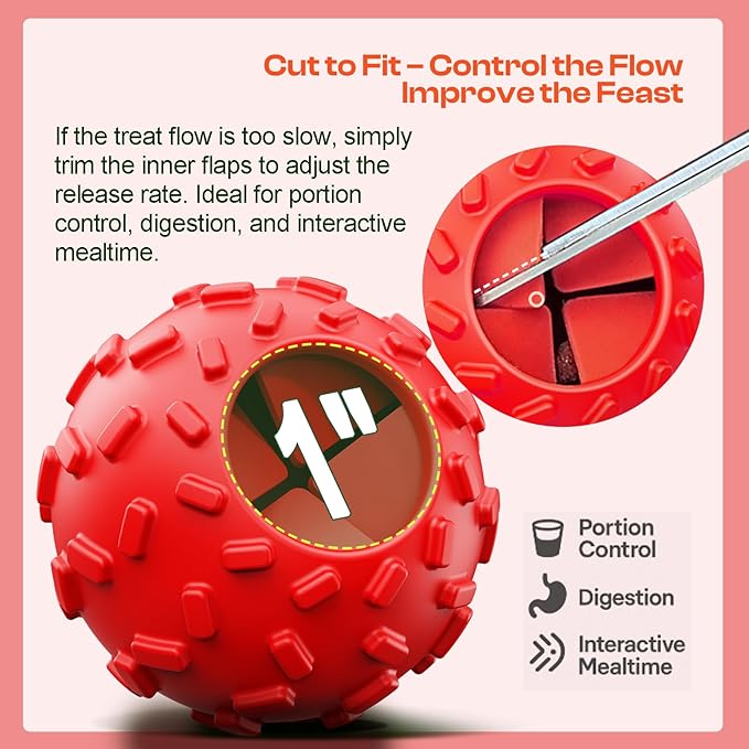 Treat Dispensing Dog Toys - Interactive Cognitive Dog Treat Toy,Puzzle Ball for Puppies & Small Dogs,Promotes Slow Eating, Reduces Stress,Perfect for Fetch,Chewing & Training-Mewly Pet