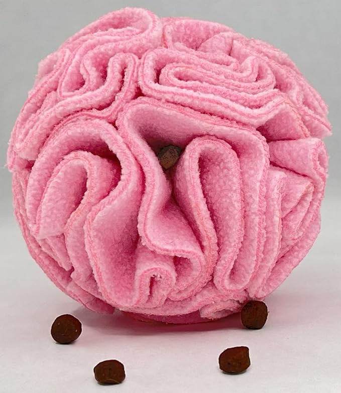 Puppy and Small Breed Snuffle Interactive Foraging Dog Puzzle Ball Toy Pink-Mewly Pet