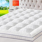 ELEMUSE Twin Cooling Mattress Topper, Extra Thick 1300gsm Mattress Pad for Back Pain Relief, Plush 500TC Cotton Pillow Top with Deep Pocket, Overfilled with Mixed Advansa Down Alternative Filling