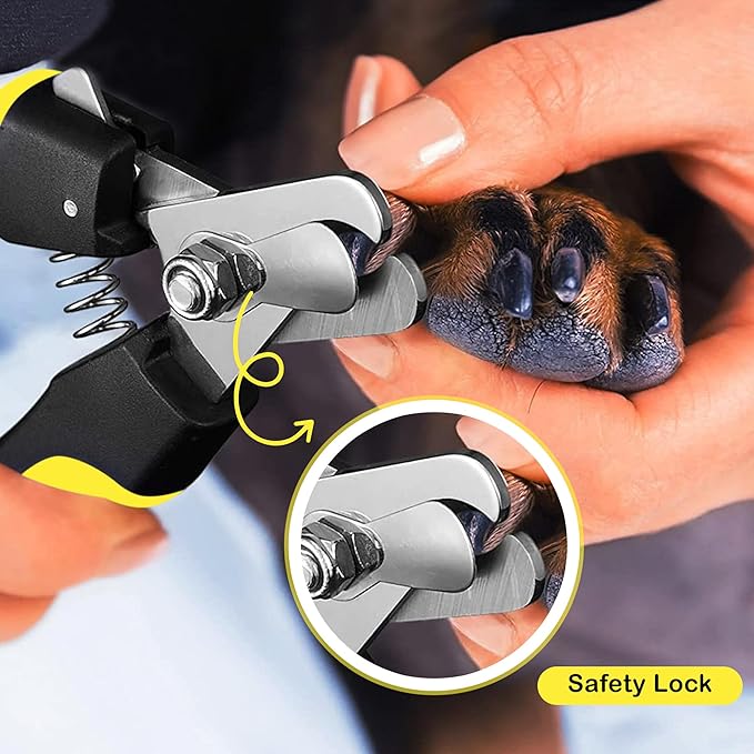 Candure Dog Nail Clippers for Pet Grooming - Professional Cat Nail Trimmers Suitable for Small to Medium Breeds with a Safety Guard & Nail File-Mewly Pet