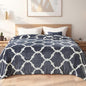 Richave Gray Pattern King Size Blanket,Premium Lightweight Anti-Static 90x108 Inches Throw Blankets for King Calking Bed,Couch, Sofa, Chair, Camping, Picnic,Grey and White