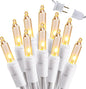 Brizled Clear Christmas Lights, 300 Count 69.6ft Incandescent White Lights String, Connectable 120V UL Certified Indoor/Outdoor White Light on White Wire for Room, Birthday, Wedding, Party, Warm White