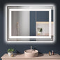 LED Bathroom Mirror, 40"X30" with Front and Backlit, Anti-Fog, Bathroom Vanity Mirror for Wall, Memory Function, Stepless Dimmable, Tempered Glass (Horizontal/Vertical)