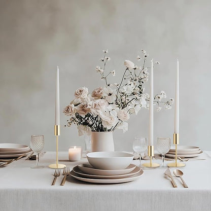 Gold Taper Candlestick Holders,Taper Candle Holders Set of 6,Metal Taper Candle Sticks Stand Holders,Modern Decorative Candle Holders for Wedding Certerpieces,Festive, Mantel,Home,Party
