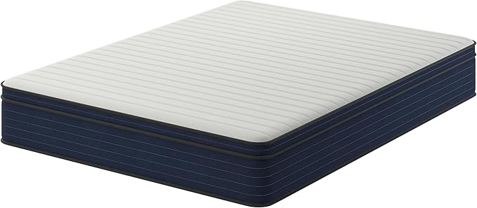NapQueen Queen Size, 10 Inch New Victoria Hybrid Cooling Gel Infused Pocket Spring and Memory Foam Mattress, Bed in a Box, CertiPUR-US Certified