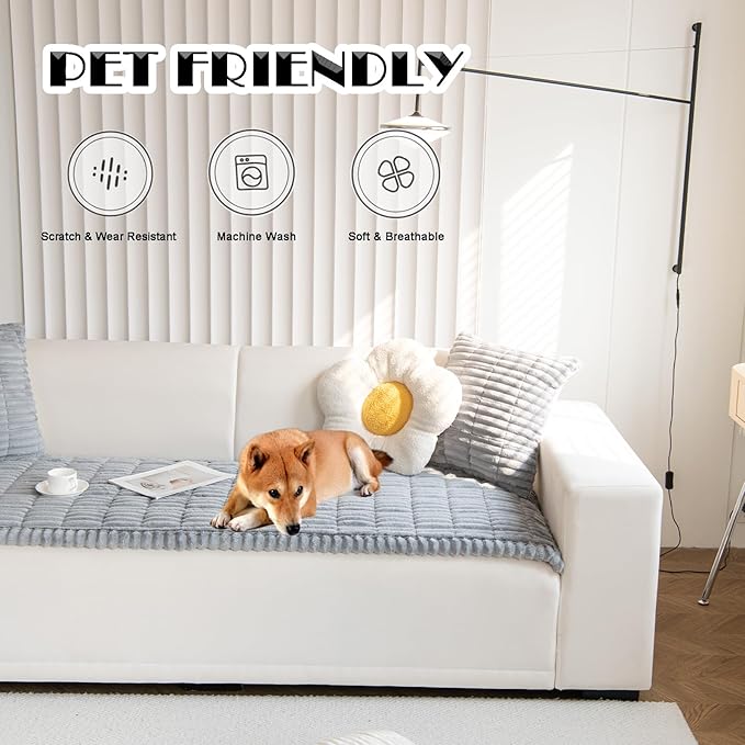 ZQFFB Pet Couch Cover Dogs Washable Non-Slip Couch Protector Pet Friendly Dog Mat for Couches and Sofas-Mewly Pet