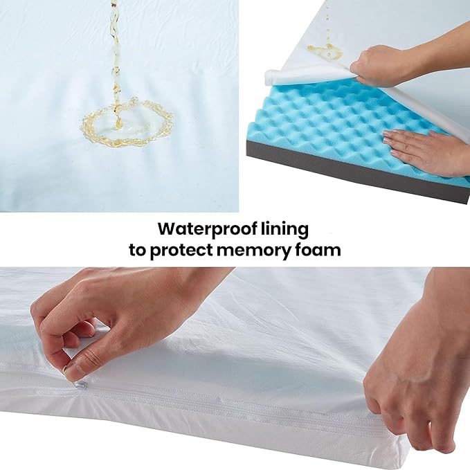 Cooling Dog Beds for Large Dogs, Orthopedic Memory Foam Dog Bed, Large Pet Beds with Washable Cover, Ideal for Arthritic Dogs Up to 65Lbs-Mewly Pet