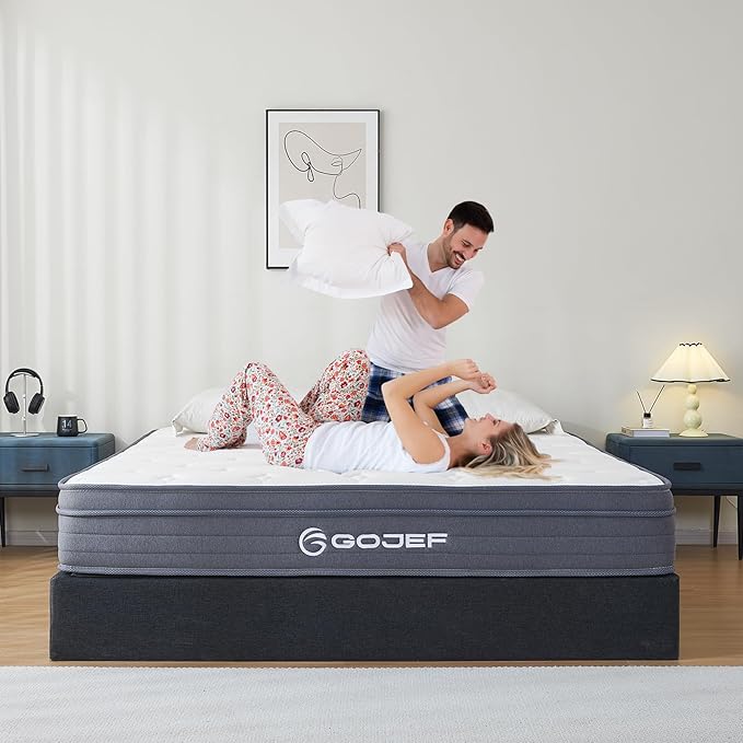 Full Size Mattress, 12 Inch Hybrid Mattress in a Box with Independent Pocket Spring - Zoned Support, Soft and Comfortable, Pressure Relief, Medium Firmness, CertiPUR-US Certified