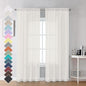 OVZME Ivory Sheer Curtains 84 Inch Length 2 Panels for Bedroom, Elegant Light Filtering Sheer Ivory Curtains Window Treatment for Living Room & Sliding Glass Door, 1 Pair, Each 42Wx84L