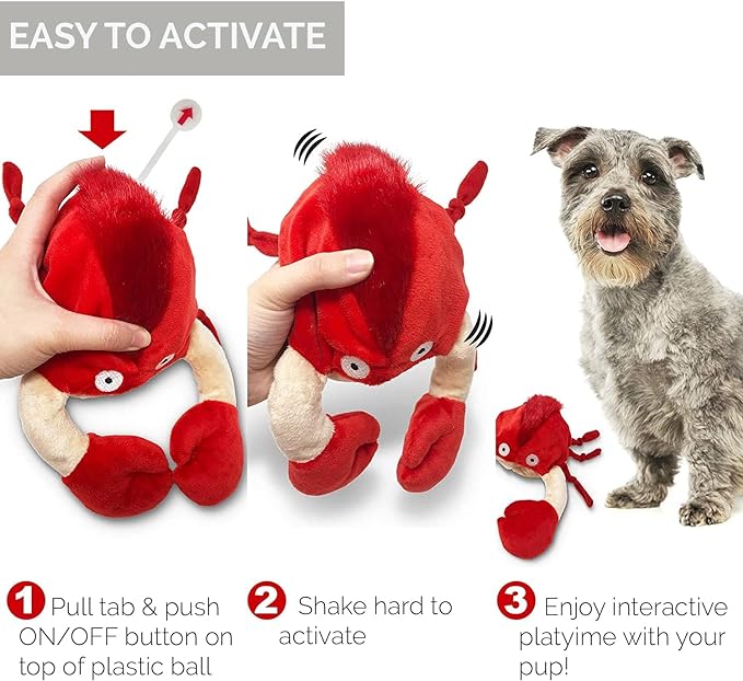 Hyper Pet Doggie Pal Interactive Dog Toys (Dog Toy that Wiggles, Vibrates, and Barks Plush Toys for Boredom and Stimulating Play)-Mewly Pet
