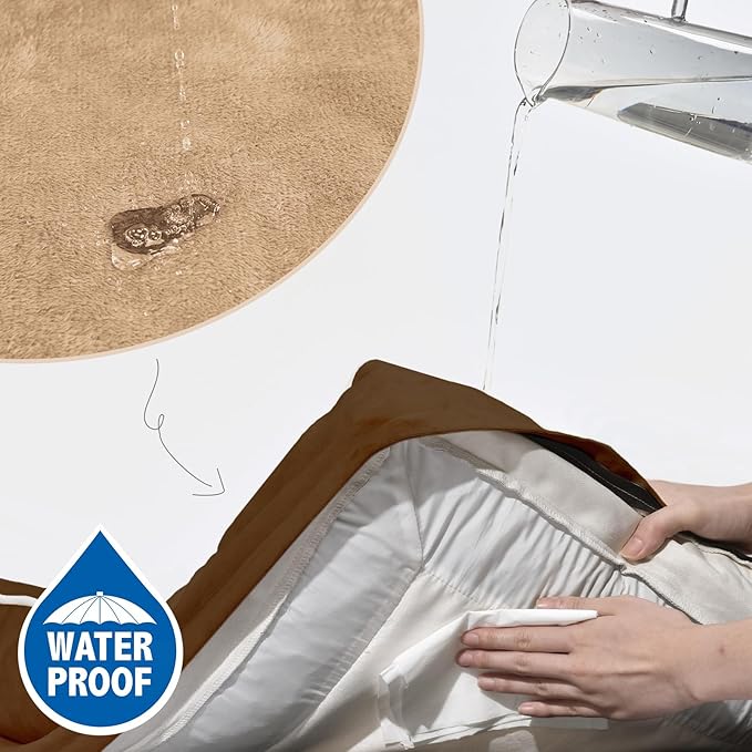 Comfort Expression Small Dog Beds Waterproof Orthopedic Foam Dog Sofa Beds for Medium Dogs Comfy Pet Bed with Washable Removable Cover & Non-Slip Bottom(Small,Brown)-Mewly Pet