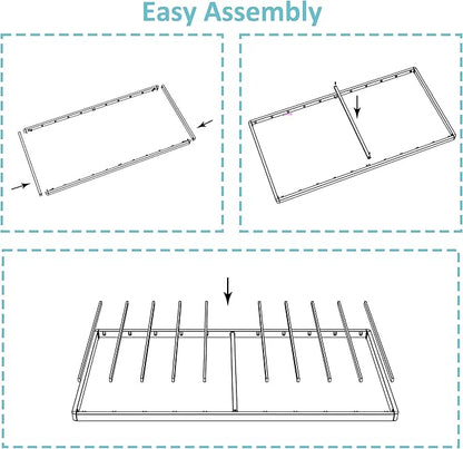 Twin Box Spring Bed Base 2 Inch, Low Profile Metal Boxspring Twin Bunkie Board 2 Inch, 2000 Lbs Max Weight Capacity Mattress Foundation, Noise-Free, Easy Assembly