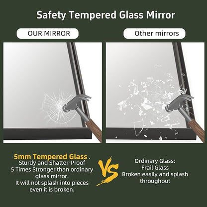 20x30 Inch Black Bathroom Mirrors for Over Sink, Rectangle Vanity Mirror, Tempered Glass and Metal Framed, Wall Mounted Entryway Mirror for Vanity (Horizontal/Vertical)