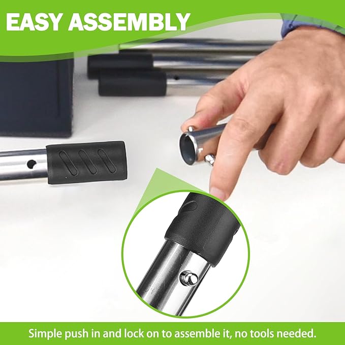 SCENEREAL Dog Pooper Scooper for Yard, Dog Poop Trash Can Outside Swivel Bin Rake Spade Kit for Large Medium Small Dogs with 40 Waste Bags, Extra Long 45" Metal Handle,Portable Scooper for Outdoor-Mewly Pet