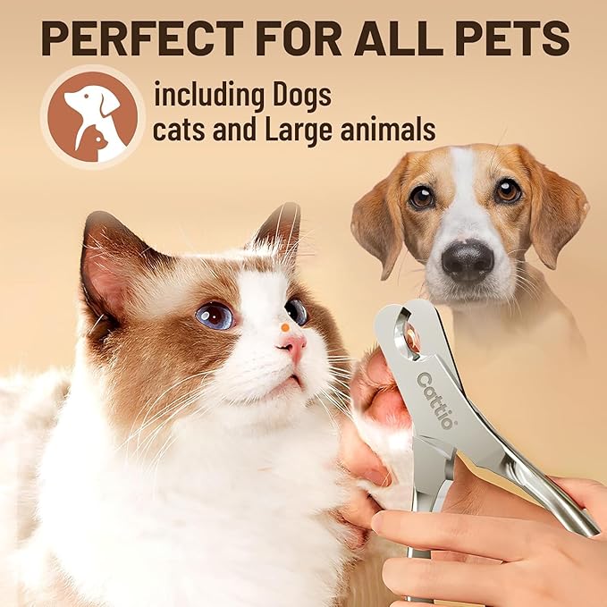 Dog Nail Clippers - All Steel Material, Built-in Spring,Heavy Duty Dog Nail Trimmer Full Metal Razor Sharp Professional for All Dogs Cats with Thick Toena,Dog Nail Trimmers-Mewly Pet