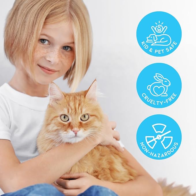 Cat Litter Deodorizer Jar (1 Fresh Scent and 1 Fragrance Free, 16 Oz, Pack of 2) - Cat Litter Odor Absorber Gel - Litter Box Pet Air Freshener - Litter Odor Eliminator to Freshen Air-Mewly Pet