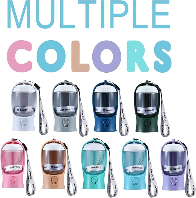 Dog Water Bottle with Food Container & Poop Bag Holder, Travel Water Bowl, Portable Pet Dispenser, Girl Dog Accessories Stuff Items Essentials Gift for Yorkie Chihuahua Walking Hiking-Mewly Pet