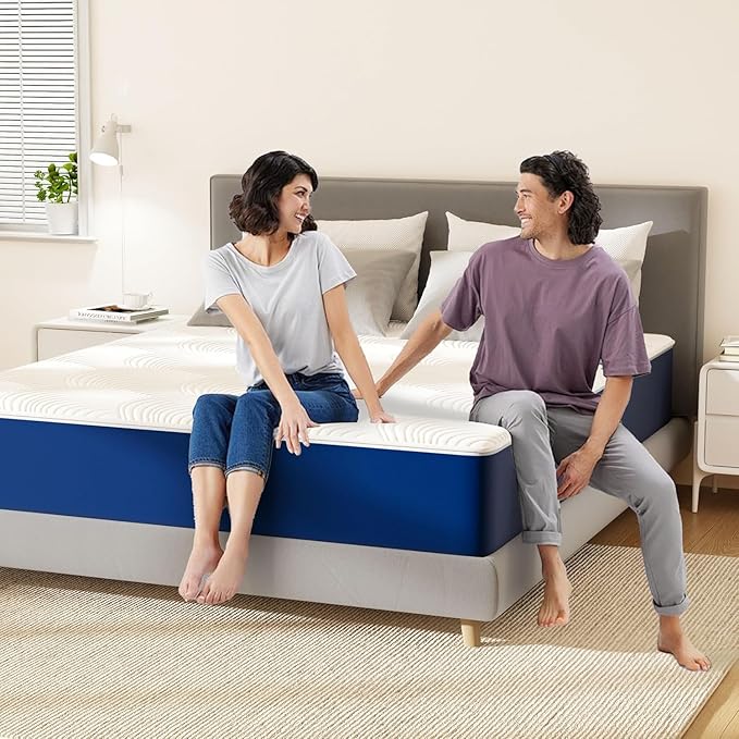Swbvs Firm Double Mattress, 10 Inch Cooling Memory Foam Full Size Mattress with Removable Zippered Cover for Easy Cleaning, Pressure Relief & Firm Support