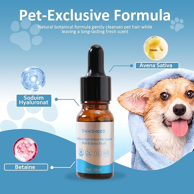 5 in 1 Pet Steam Brush for Dogs & Cats – Self Cleaning, 3 Pet Brush for Smoothing, Dematting, Thinning – Shedding, Grooming & Hair Removal, Includes Shampoo & Storage Case (8.0"-promax)-Mewly Pet