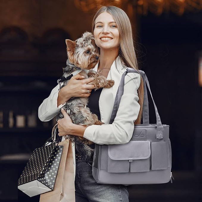 Dog Carrier, Cat Carrier, Pet Carrier, Foldable Waterproof Premium Oxford Cloth Dog Purse, Portable Bag Carrier for Small to Medium Cat and Small Dog-Mewly Pet