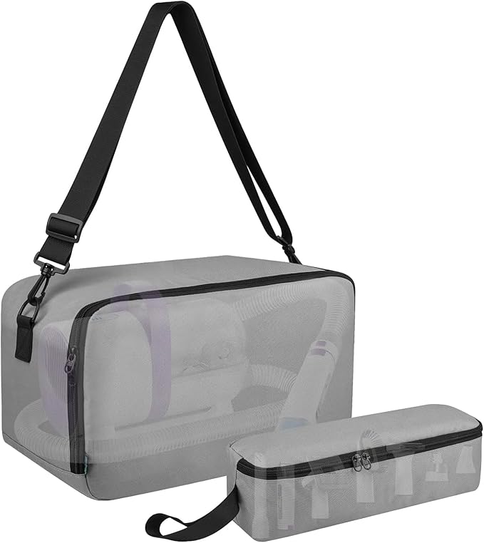 Beautyflier Pet Grooming Supplies Organizer, Protective Tote Bag Case for Pet Grooming Kit & Vacuum Suction Dogs Cats Hair, Travel Pouch Bag for Pet Dog Grooming Vacuum Kit, Bag Only (Gray)-Mewly Pet