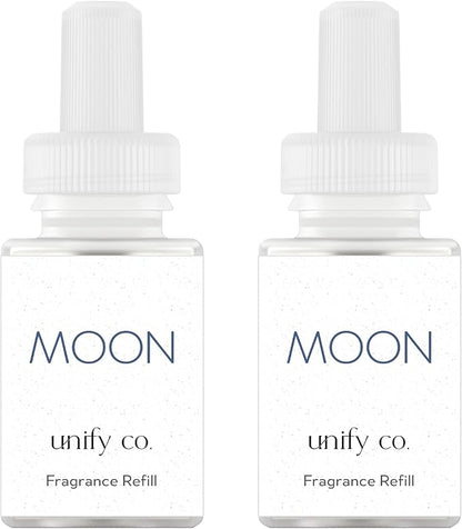 Pura & Unify Co. Home Scent Refill - Smart Air Diffuser - Up to 120-Hours of Luxury Fragrance per Refill - Home Essential - Clean & Safe Diffuser Fragrance - 2 Pack, Moon