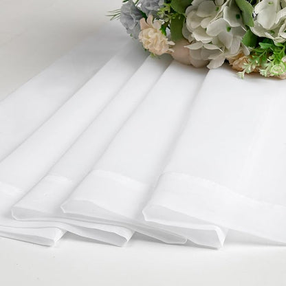 Aiyufeng Sheer White Curtains 120 Inches Long, Extra Long Rod Pocket Solid Color Window Sheer Curtain Panels, Elegant Curtains & Drapes for Living Room, Bedroom 2 Panels (White, 59" W x 120" L)