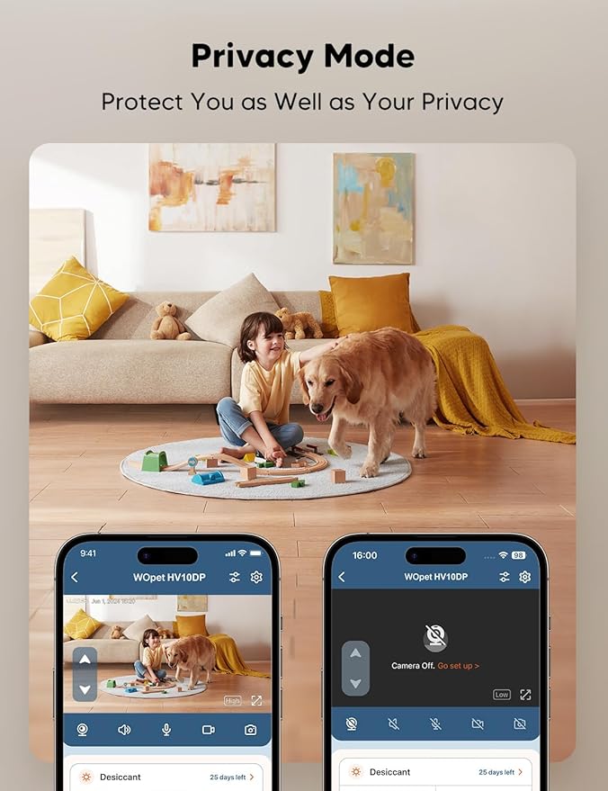 WOPET Automatic Cat Feeder with Camera for Two Cats, 6L Automatic Dog Feeder with HD Video and Night Vision, 5G/2.4G WiFi Pet Feeder for Cats & Dogs, SD Card Storage & 2-Way Audio-Mewly Pet