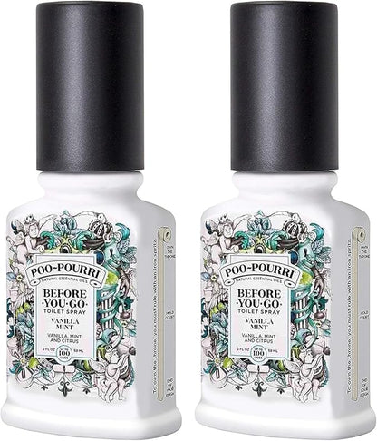 Poo-Pourri Vanilla Mint Scent Odor Eliminator 2 oz. Liquid 2pk