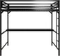 DHP Miles Metal Full Loft Bed with Desk, Black