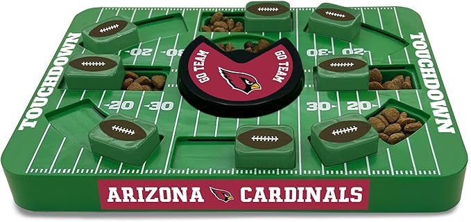 Pets First NFL Arizona Cardinals Large Puzzle Toy, Dog Puzzle Treat Toy, New Large Size, Interactive Dog Treat Toy, Dog Slow Feeding Toy-Mewly Pet