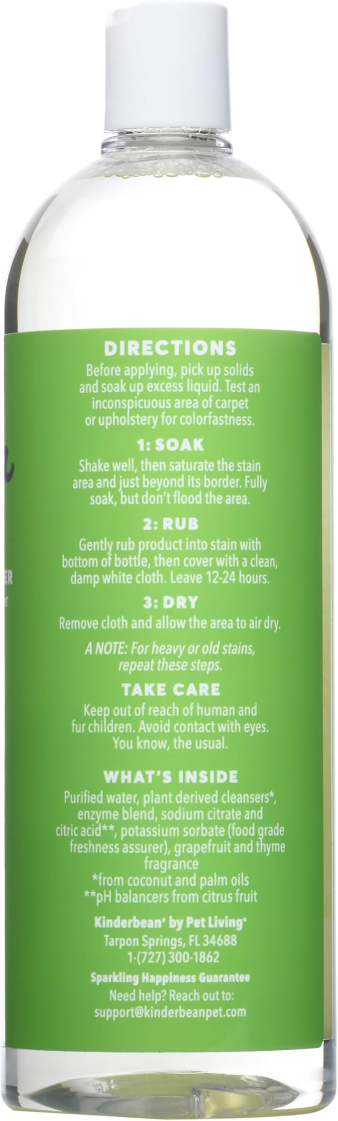 Dog & Cat Urine Stain and Odor Eliminator for Carpet, Upholstery, Hard Floors - Single 32 oz., Grapefruit & Thyme Scent, Enzyme Bio-Active Formula with Squeeze and Spray Top-Mewly Pet